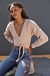 Cable-Knit Cropped Wrap Sweater | Anthropologie (US)