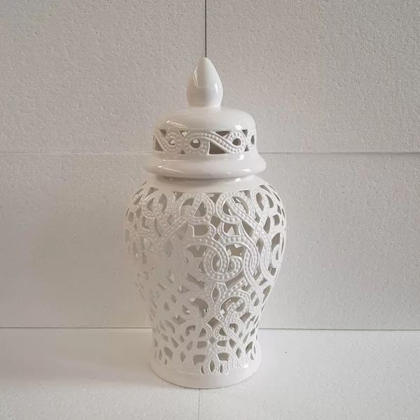 Merriwa White 18.11'' Indoor / Outdoor Ceramic Jar | Wayfair North America