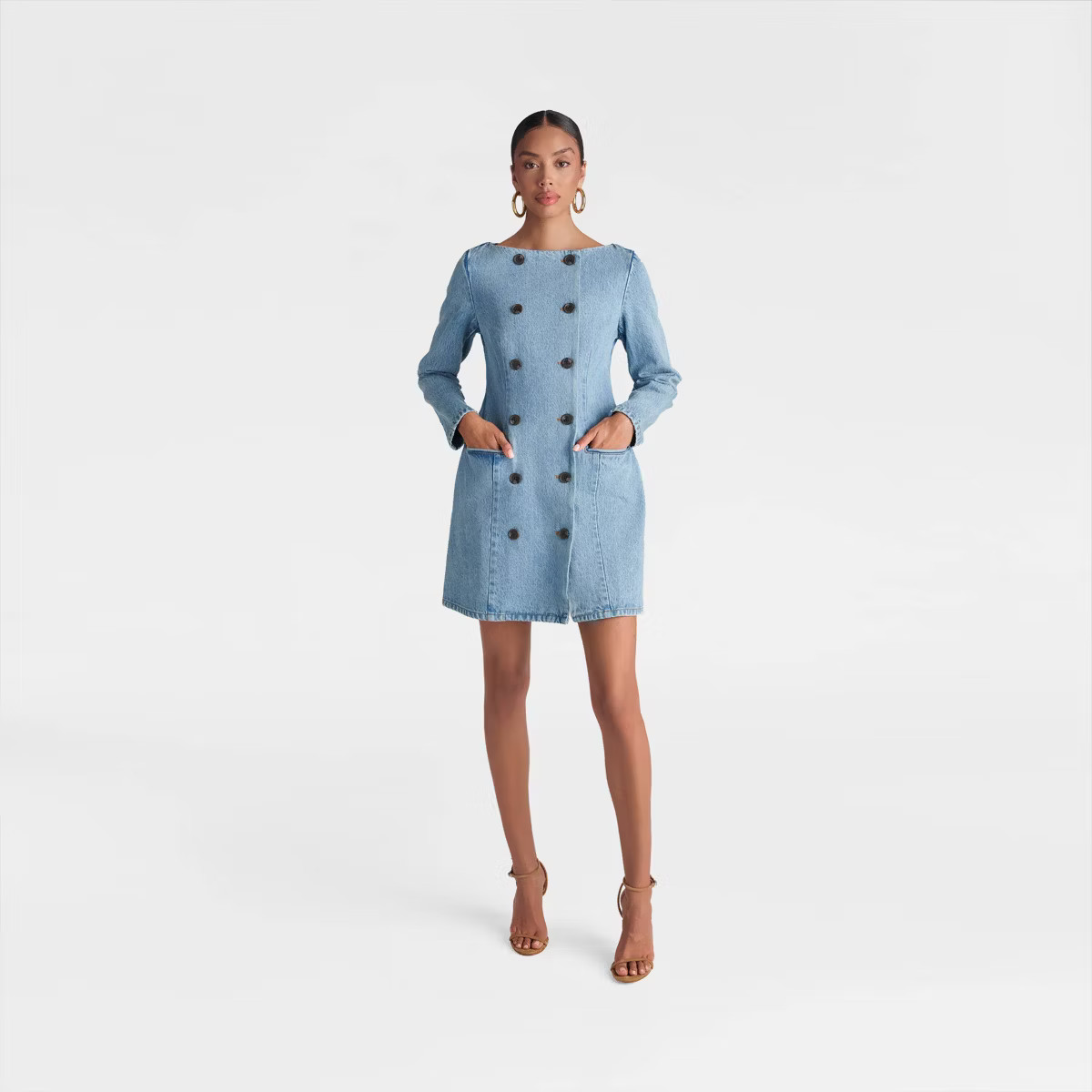 KBB by KAHLANA Women's 'The Tuxedo Mini Dress' - Vintage Wash | Target