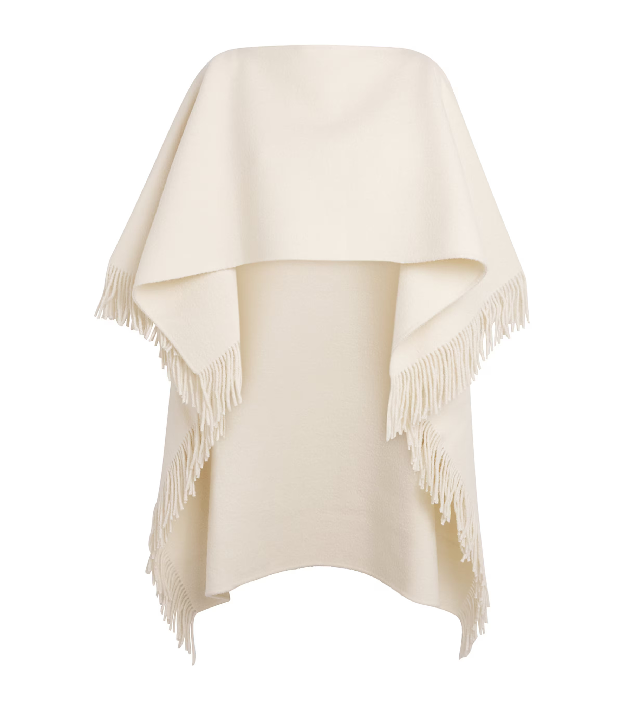 Toteme Wool-Blend Fringe Poncho | Harrods