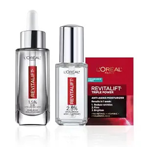L'Oreal Paris Revitalift 1.5% Pure Hyaluronic Acid Face Serum 1 oz + Hyaluronic Acid Eye Serum .6... | Amazon (US)