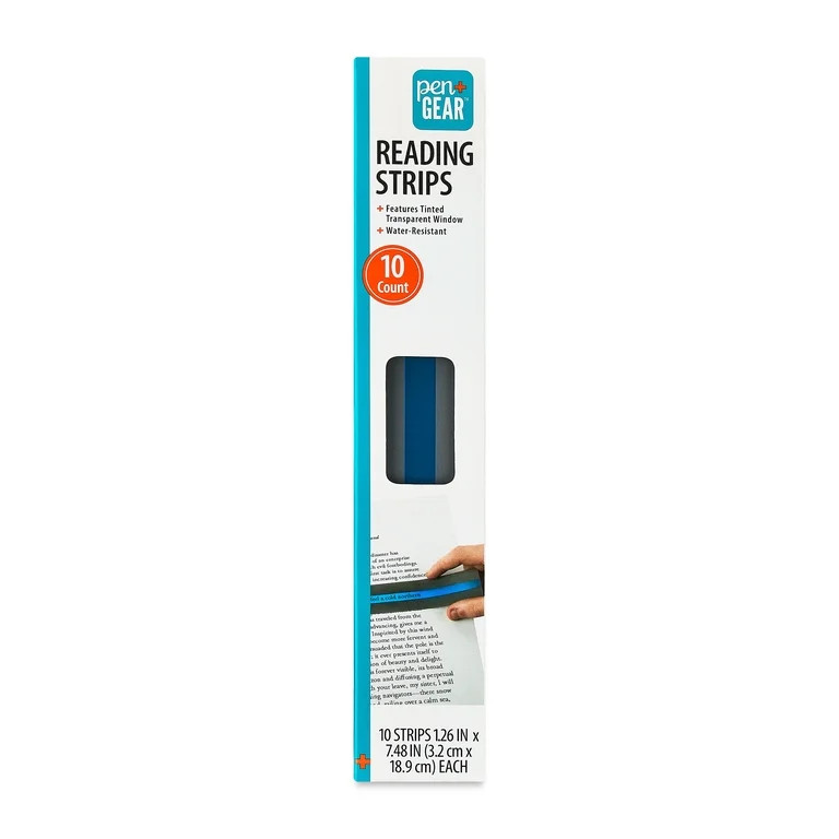 Pen+Gear Adaptive Multicolor Transparent Reading Aid Strips, 10 Pack | Walmart (US)