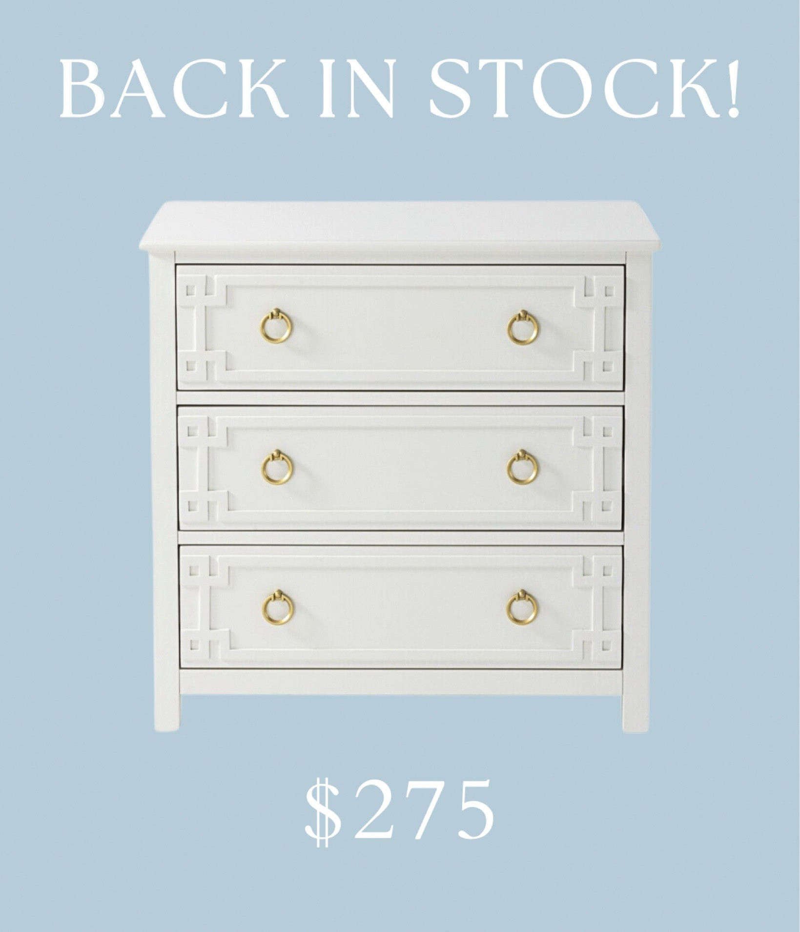 Restock alert on this greek key chest under $300!🙌🏻

Home Decor, Grandmillennial, Nightstand, Accent Chest

#LTKHome