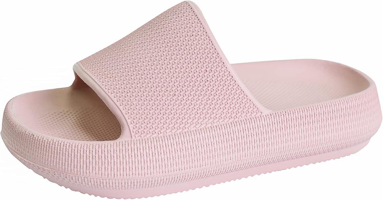 WYSBAOSHU Kid's Slides Girls Boys Comfort Non-Slip Thick Sole Slippers Summer Beach Shoes | Amazon (US)