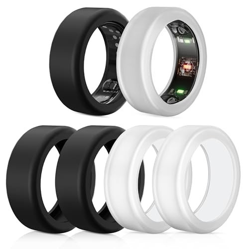 6 Pack Ring Protector Compatible with Oura Ring Gen 3/Oura Ring Gen 4 Cover, Silicone Oura Ring Cover Working Out Accessories Men Women-3Black+3Clear-S for 5 6 7 8 9 10 | Amazon (US)