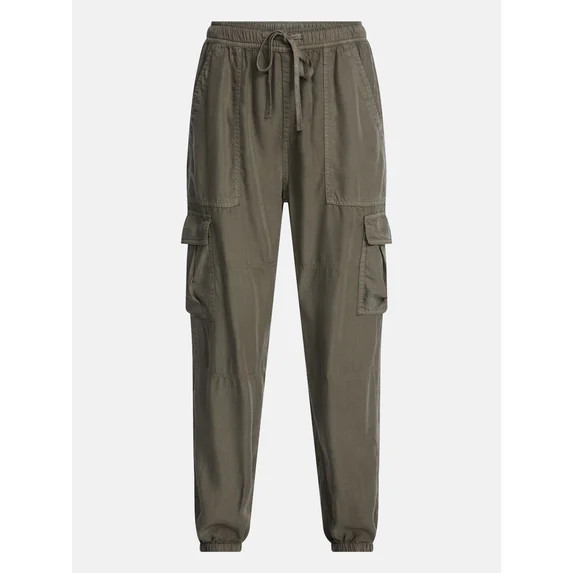 Scenario Women's Soft Fluid Cargo Joggers, 28" Inseam, Sizes XS-XXXL | Walmart (US)