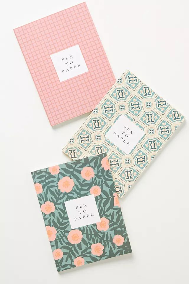 Patterned Notebooks, Set of 3 | Anthropologie (US)