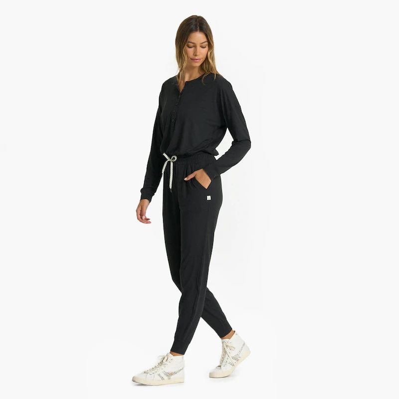 Lux Henley Jumpsuit | Ink Heather | Vuori Clothing (US & Canada)
