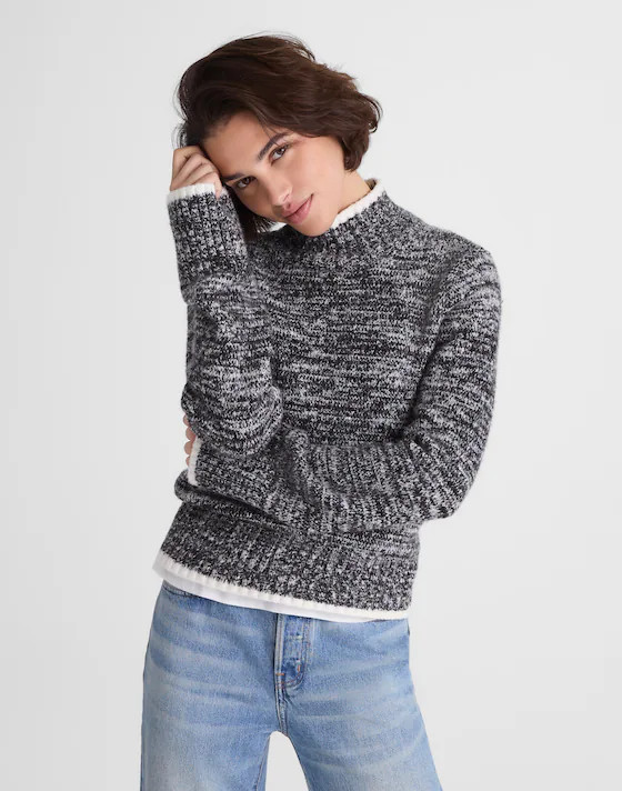 Marled Mockneck Sweater | Madewell