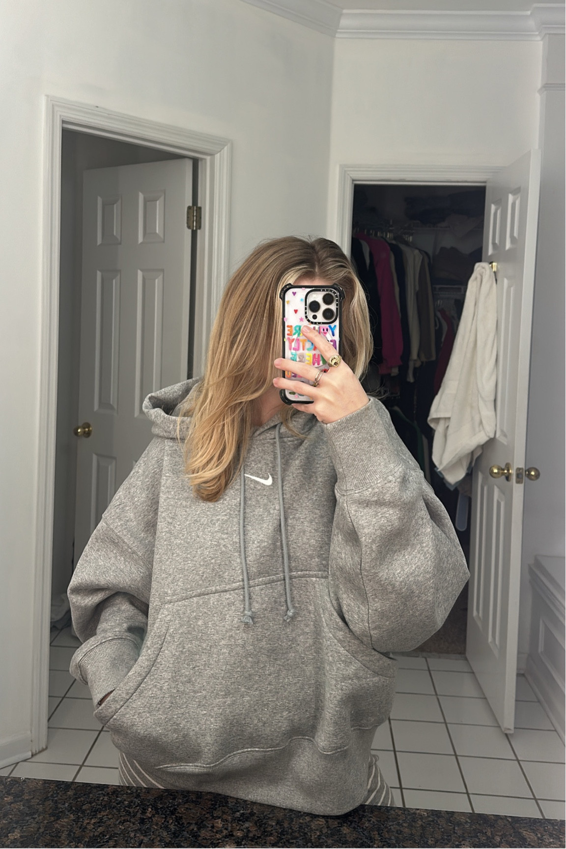 Wearing a small // grey Nike oversized hoodie 

#LTKsalealert #LTKfindsunder100