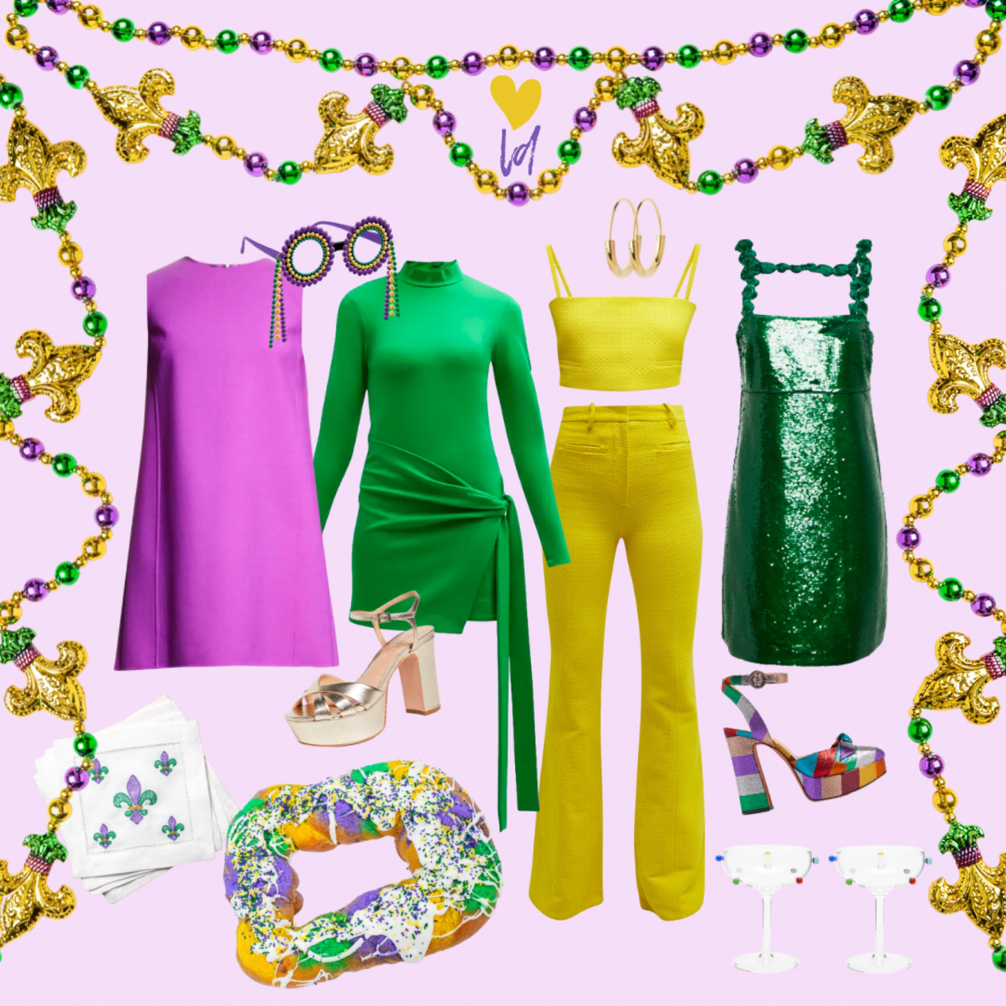 Mardi Party 🥂💜💛💚👑