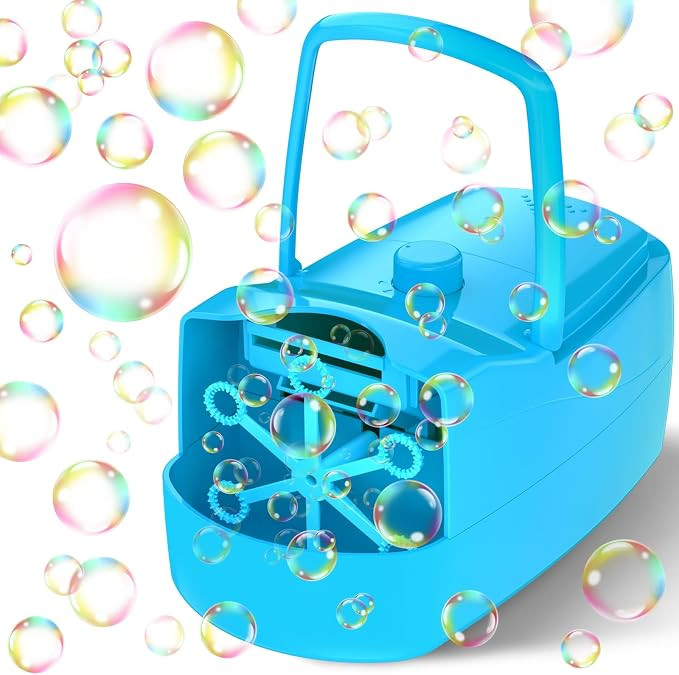 Bubble Machine for Kids, Battery Operated Bubble Blower for Parties (Blue) | Amazon (US)