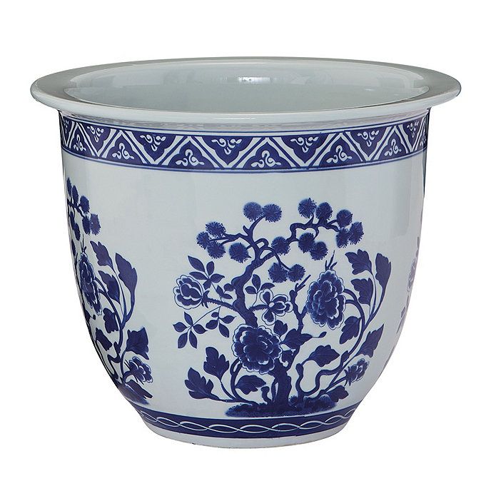 Chinoiserie Planter Decorative Blue & White Flower Pot Collection | Ballard Designs, Inc.