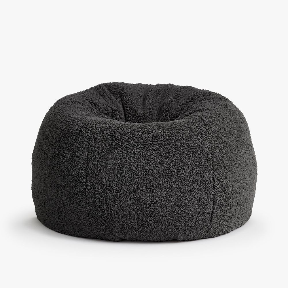Sherpa Charcoal Bean Bag Chair Collection | Pottery Barn Teen