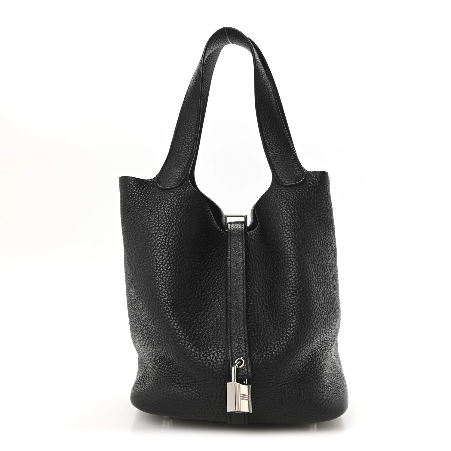 Hermes Taurillon Clemence Picotin Lock 22 MM Black | FASHIONPHILE (US)