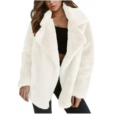 Womens Sherpa Jacket Winter Coats Stand Collar Long Sleeve Outwear Loose Casual Sweatshirts Ladies S | Walmart (US)