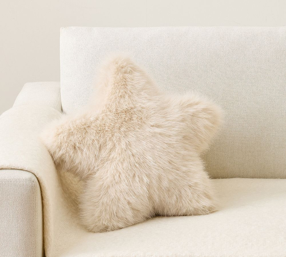 Sparkle Star Shaped Pillow, Ivory, 16.5""x 18.5 | Pottery Barn (US)