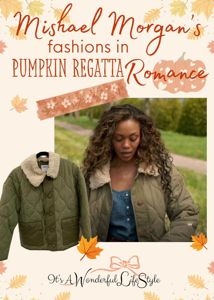 Mishael Morgan’s cozy olive jacket in "Pumpkin Regatta Romance" caught my eye right away! The quilted texture and soft collar make it such a cute layer for a fall day. 🍂 I found the exact jacket and a similar style and linked them all in my LTK! 🎃 

 