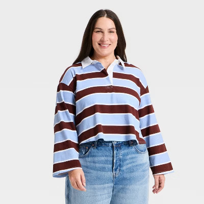 Women's Long Sleeve Button-Down Polo T-Shirt - Universal Thread™ | Target