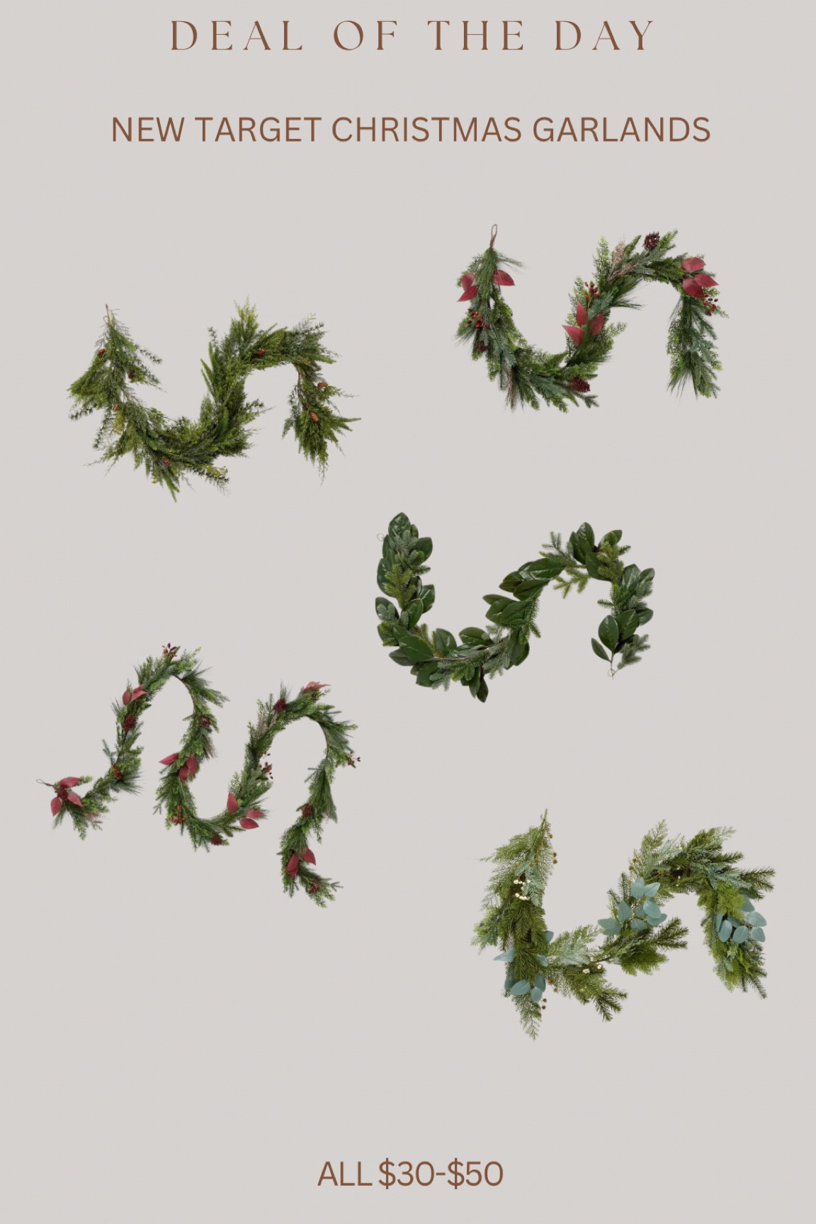 New target Christmas garlands!!!😍😍 these are beautiful!!! I love the details of each 

#LTKxTarget #LTKSeasonal #LTKHome