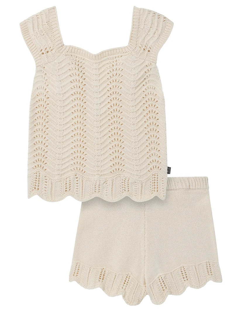 Modern Moments by Gerber Toddler Girl Wavy Sweater Outfit Set, 2-Piece, Sizes 12 Months - 5T | Walmart (US)