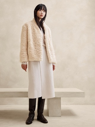 Serres Sherpa Coat | Banana Republic (US)