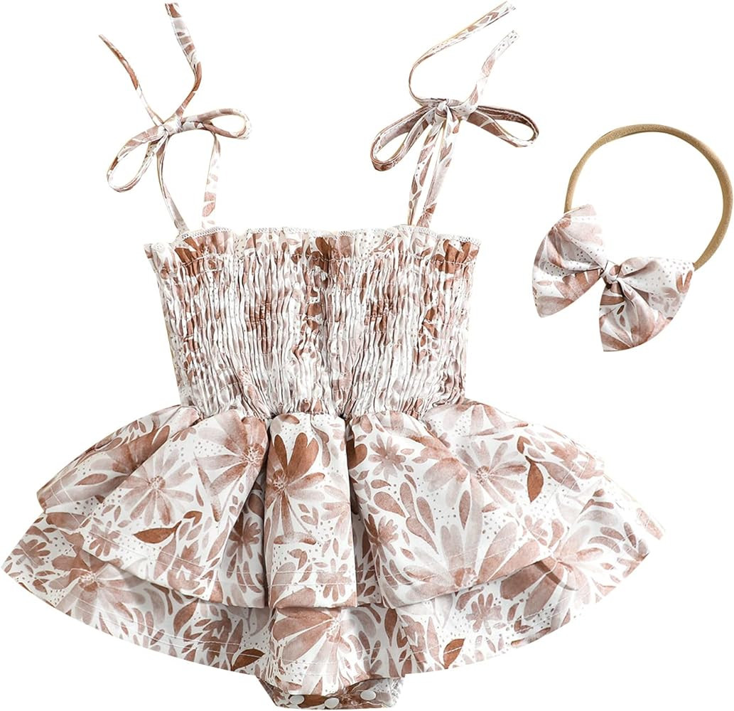 Baby Girls Summer Denim Romper Clothes Dress Newborn Onesie Sunsuit 3 6 9 12 18 Months One-Piece ... | Amazon (US)