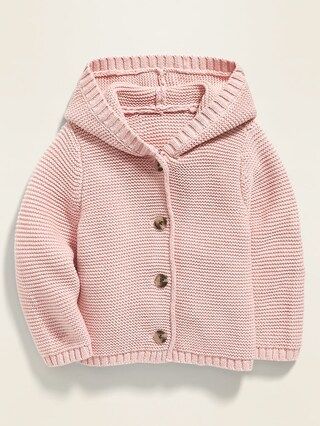 Unisex Hooded Button-Front Cardigan Sweater for Baby | Old Navy (CA)