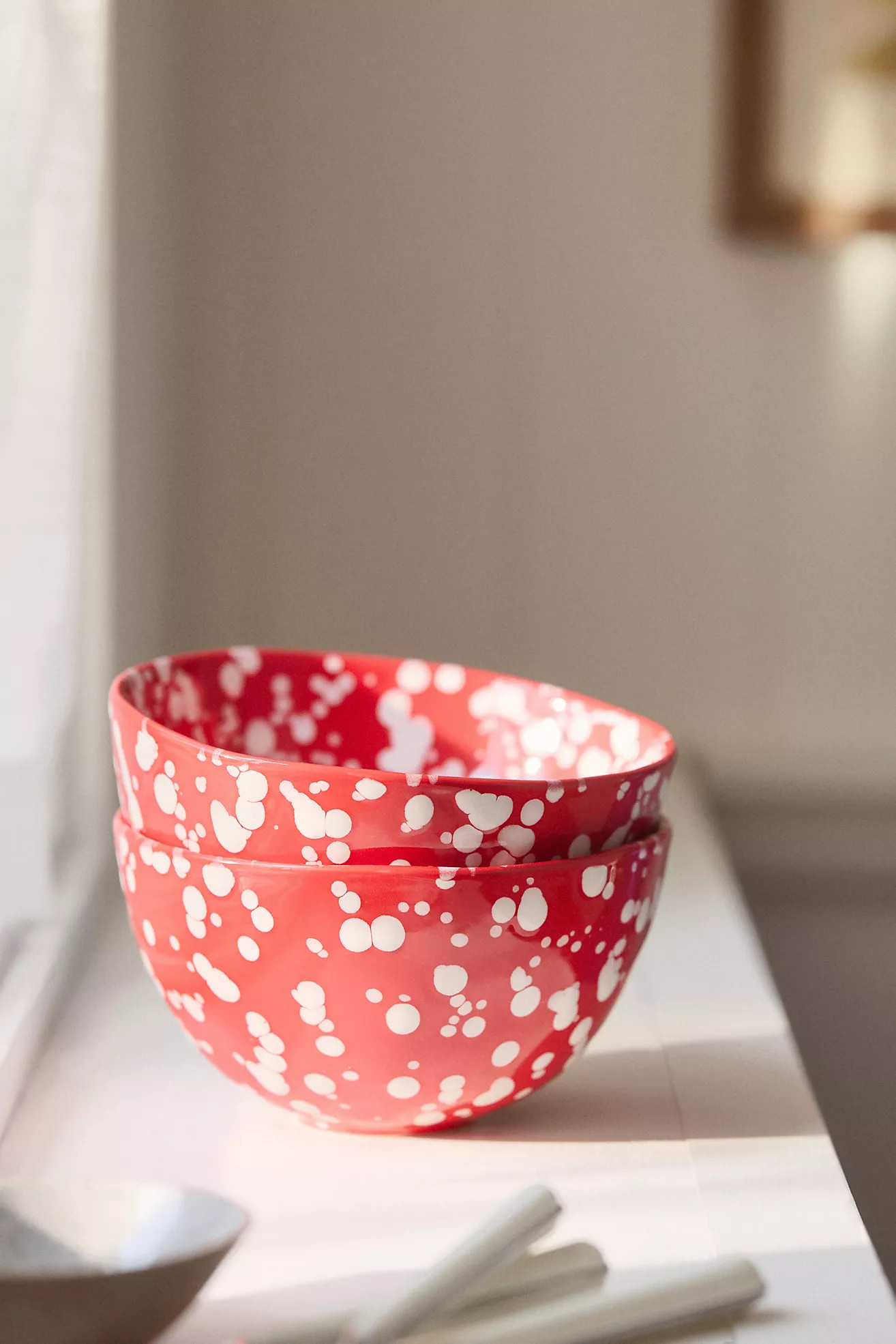 Splatter Portuguese Stoneware Cereal Bowl | Anthropologie (US)