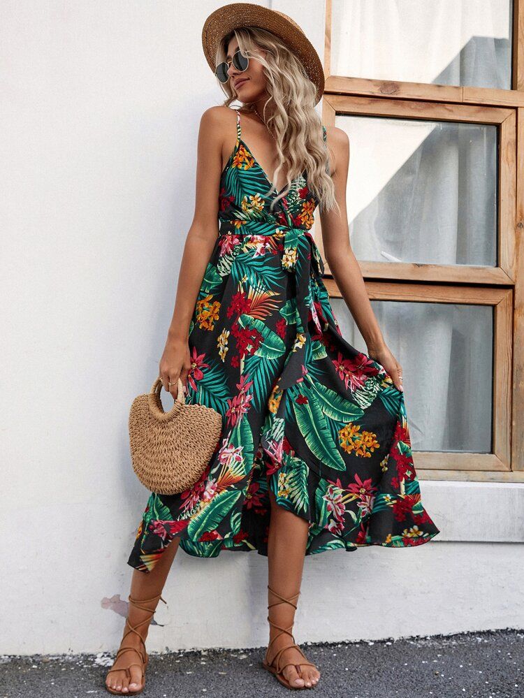 Tropical Print Cami Dress | SHEIN