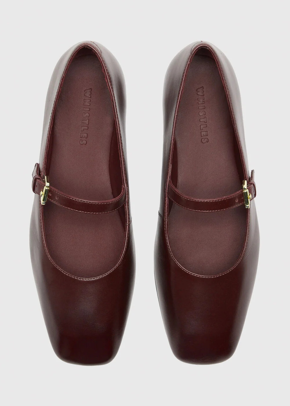 Burgundy Mary Jane Ballet Pump | WHISTLES | Whistles UK | | Whistles