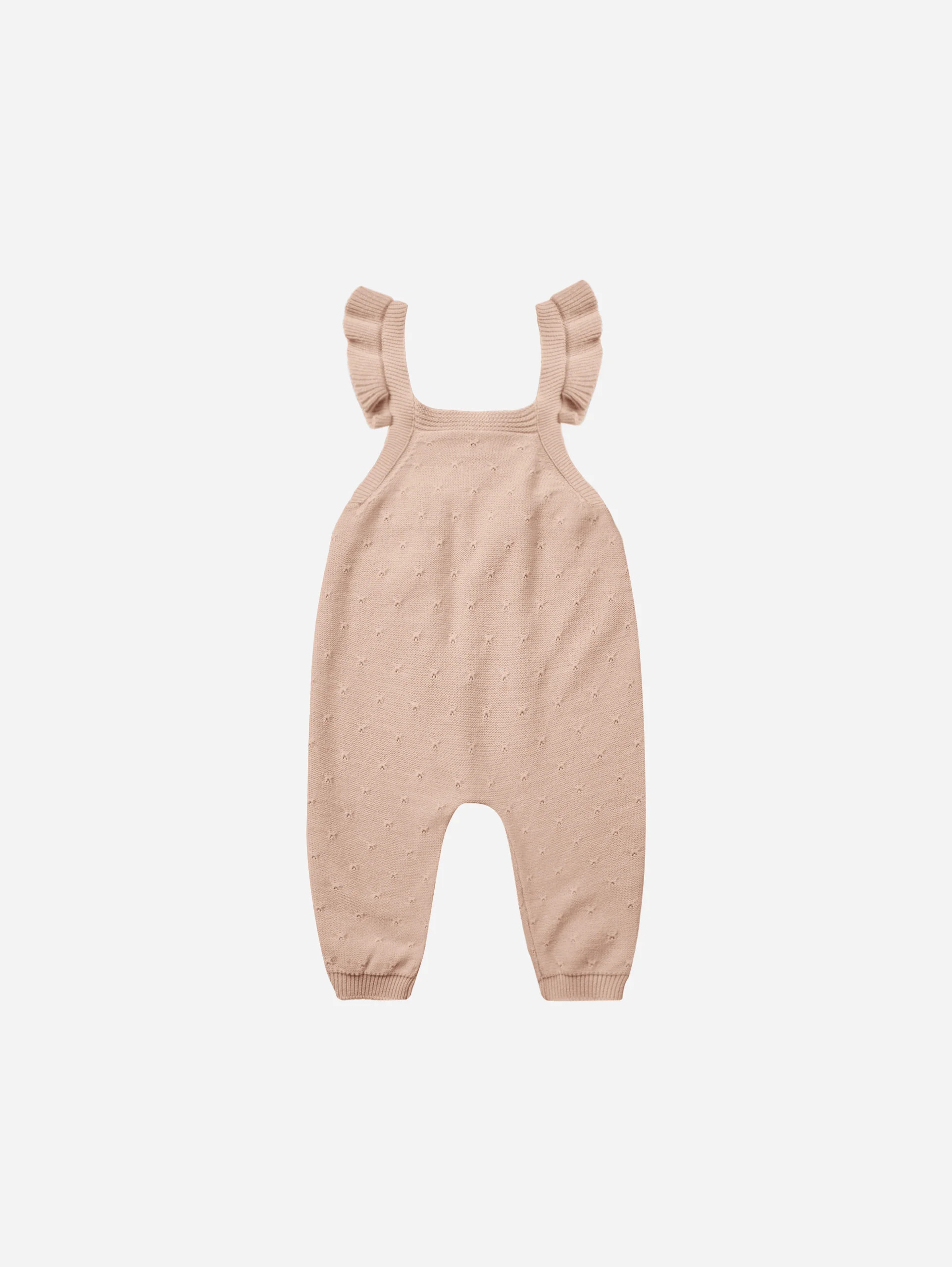 Pointelle Knit Overalls || Blush | Rylee + Cru
