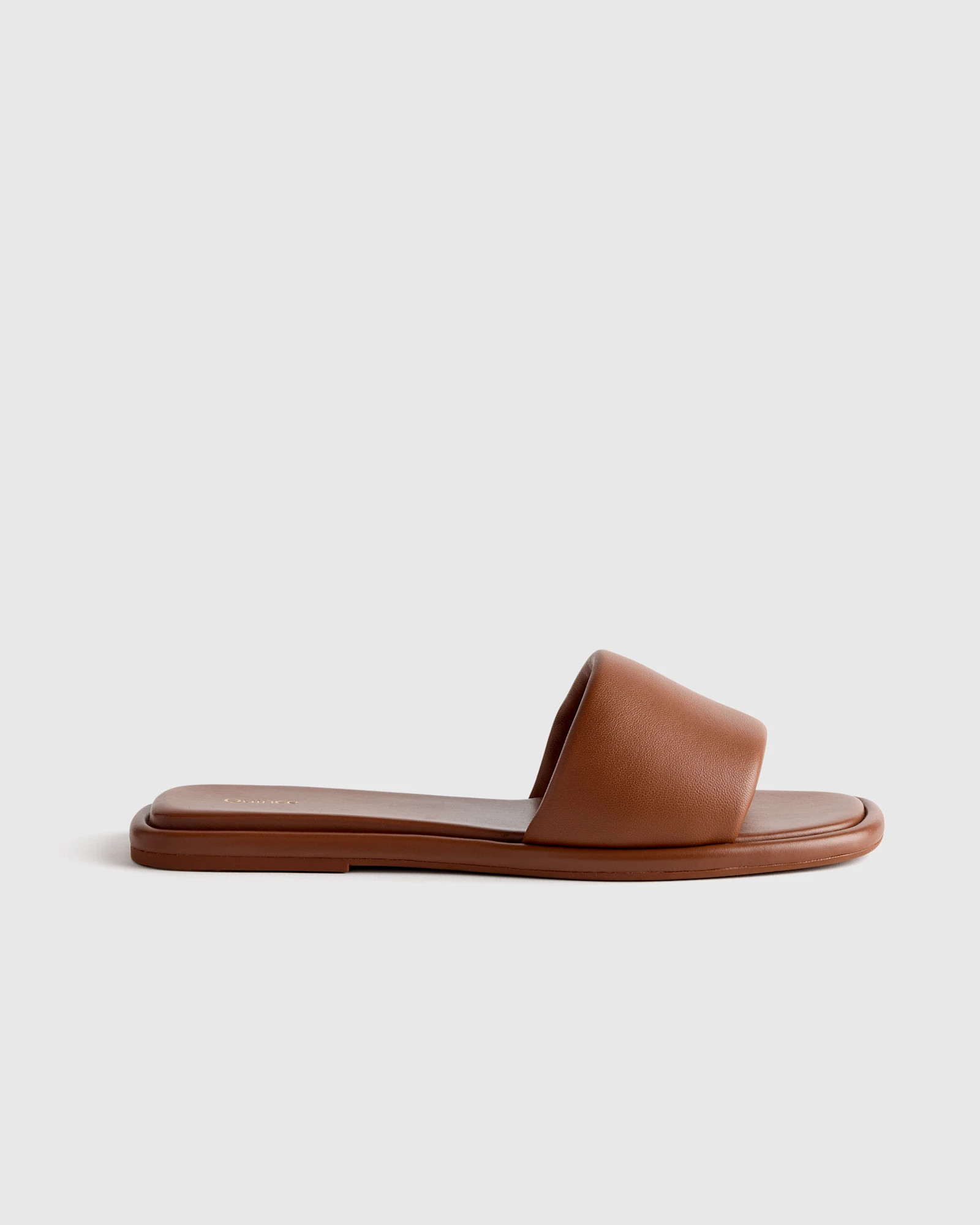 Leather Slide Sandal in Cognac | Quince