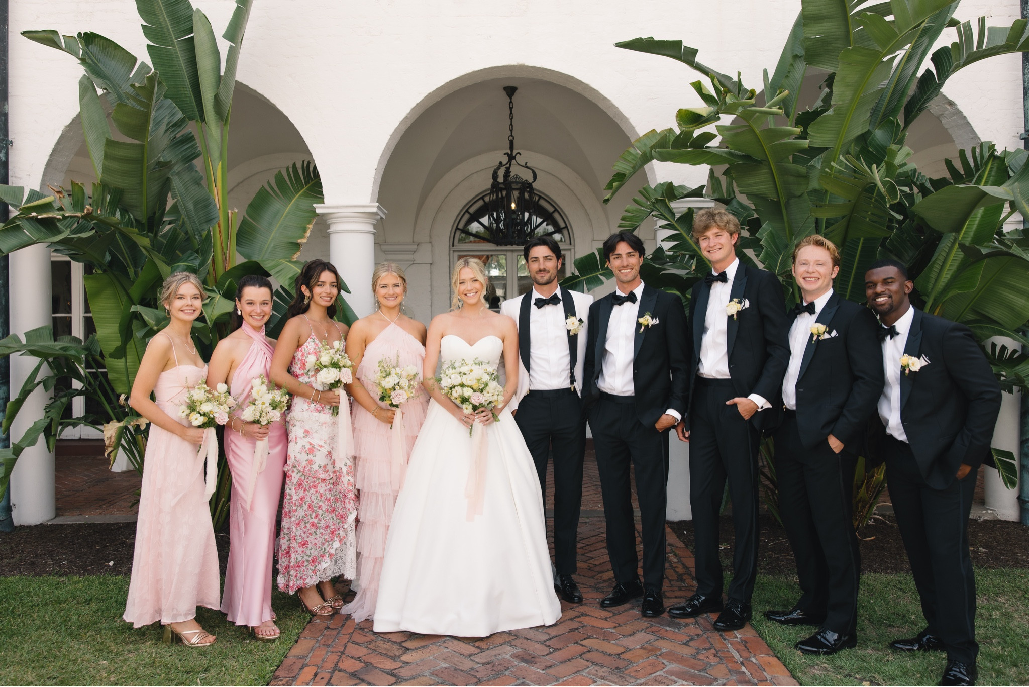 bridal party 🫶🏻 groom and groomsmen tuxes from The Black Tux. Wedding gown from Sure Bride. See my instagram for vendor links :) 

#LTKWedding