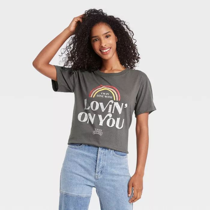 Women's Luke Combs I'm Lovin' On You Short Sleeve Graphic T-Shirt - Charcoal Gray | Target