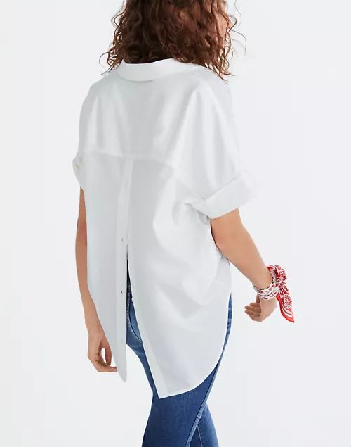 Courier Button-Back Shirt in Pure White | Madewell