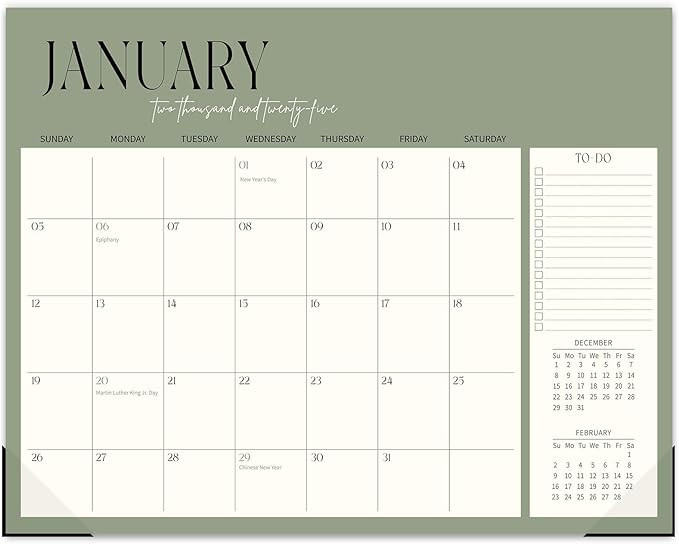 Guasslee Desk Calendar 2025, 18-Month School Year Desk/Wall Calendar, 2025 Jan-2026 June, Desk To... | Amazon (US)