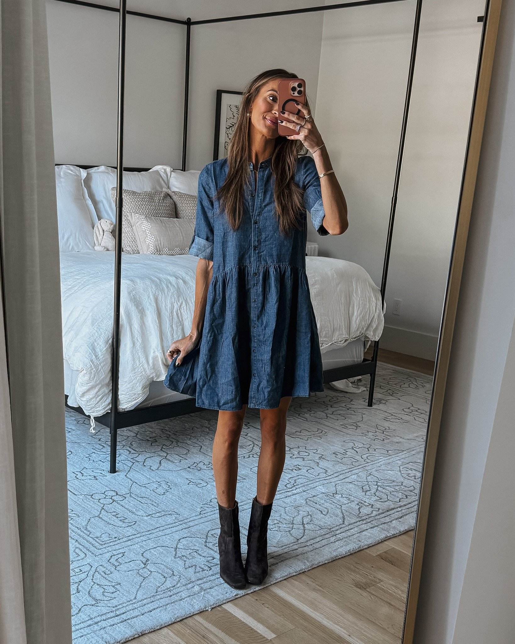 the cutest denim dress! perfect for church, trips to the pumpkin patch, or any fall events!🤎 

#LTKxMadewell