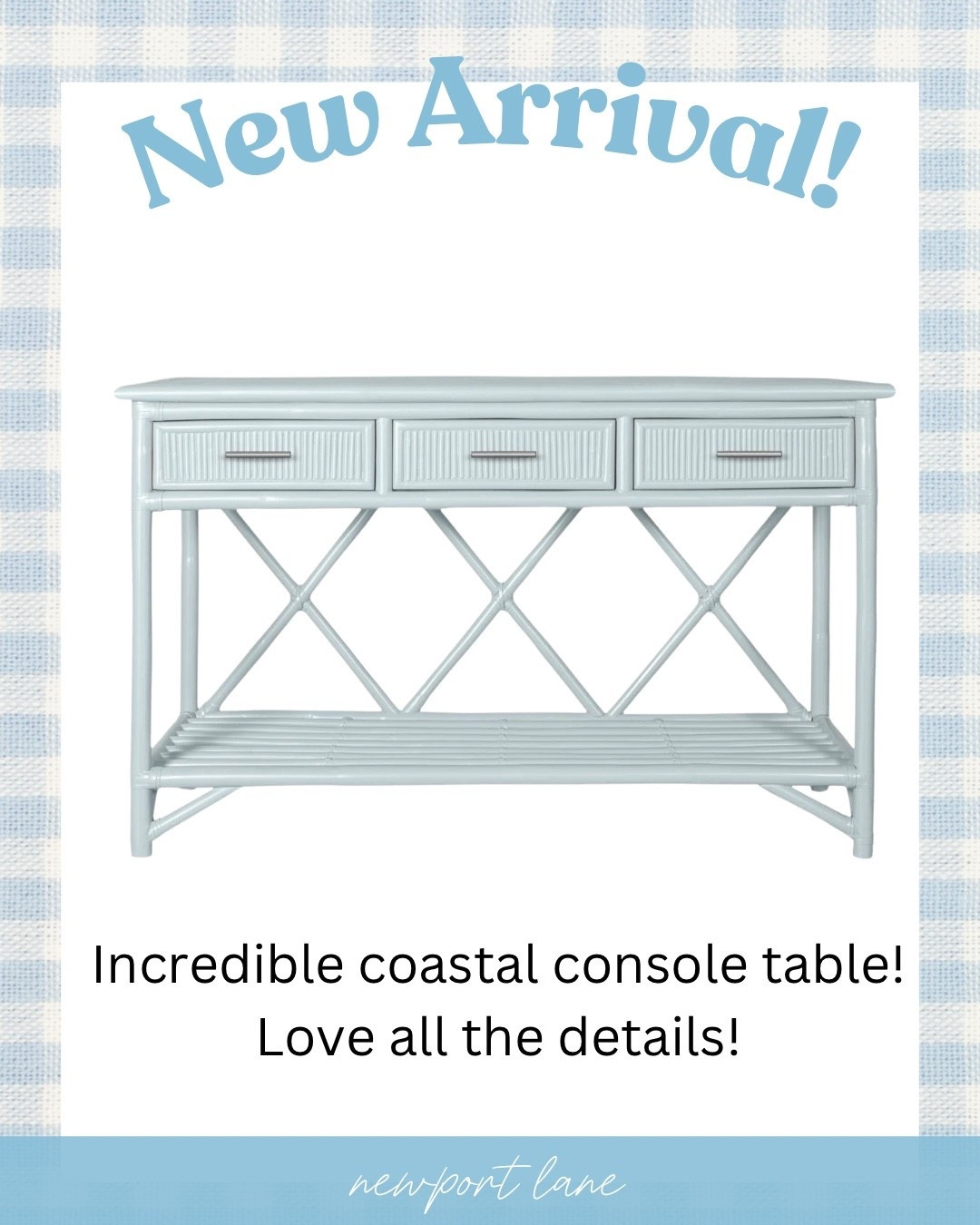 Coastal elegance at its finest 🤍 This blue rattan console table is one of those rare pieces that feels both relaxed and refined. It fits perfectly at home in a beautifully appointed coastal interior. The rich blue tone paired with the natural rattan texture is just gorgeous and the quality speaks for itself. If you’ve been looking for that one statement piece to elevate your coastal home, this is it. @Wayfair 



#LTKSaleAlert #LTKHome #LTKU