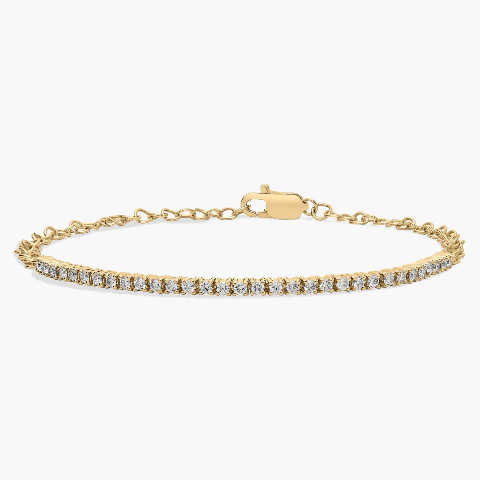 Riviera Diamond Half Tennis Bracelet In 14k Yellow Gold (1/2 ct. tw.) | Blue Nile