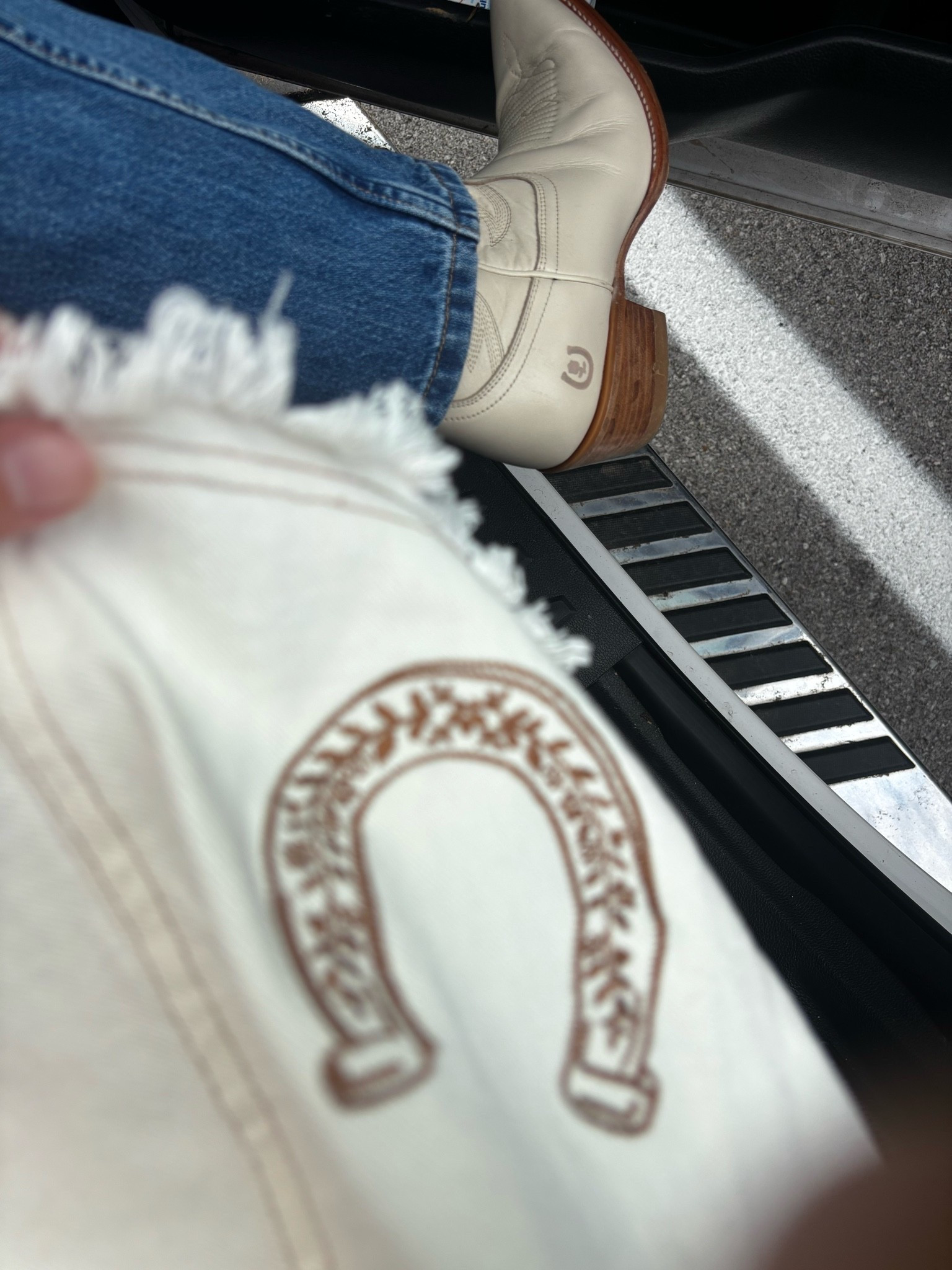 Forgot my boots were branded hahah looked down and realized they were a perfect match for my top!

#LTKdayinmylife #LTKootd #LTKgrwm