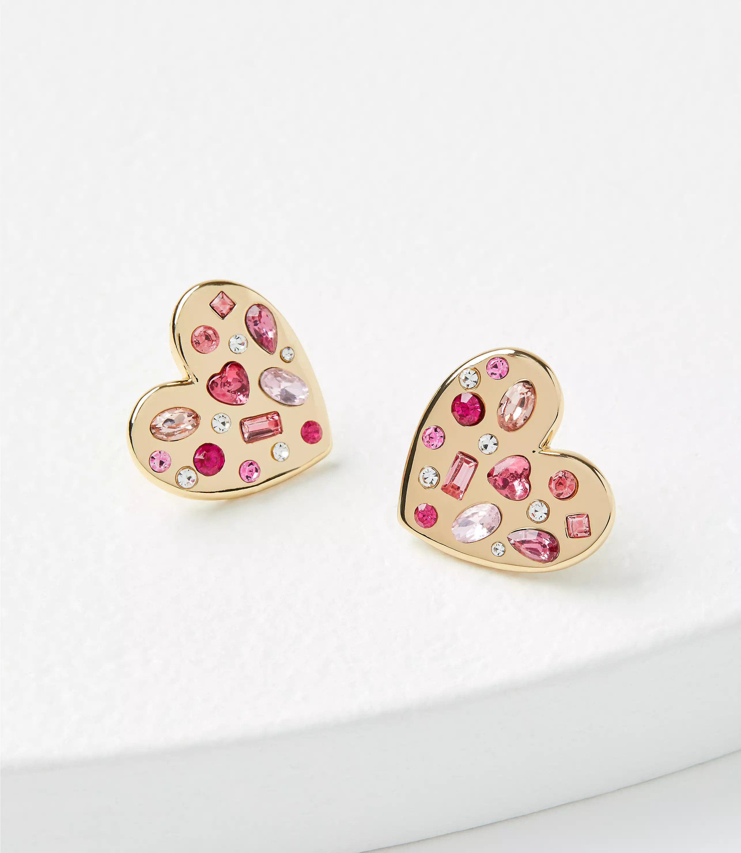 Scattered Sparkle Heart Earrings | LOFT