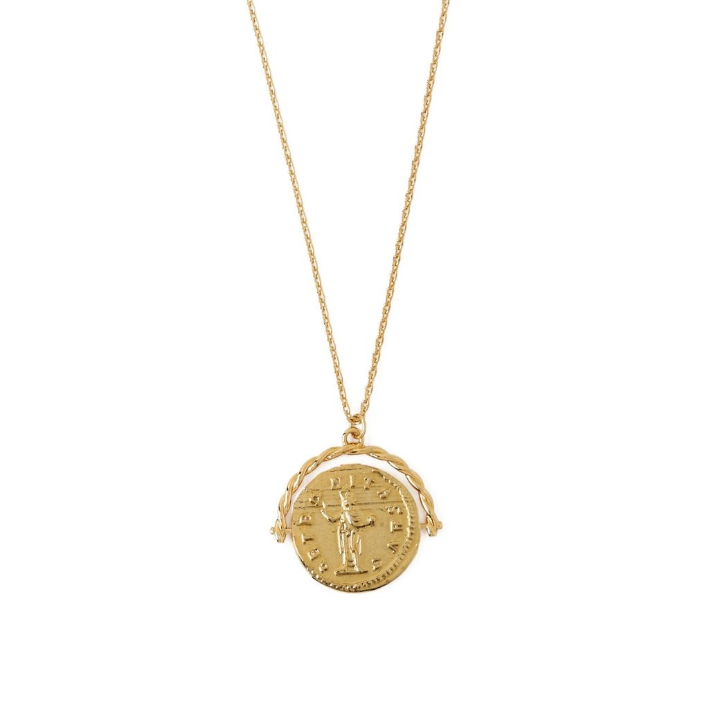 Coin Spinner Necklace - Gold | Orelia London