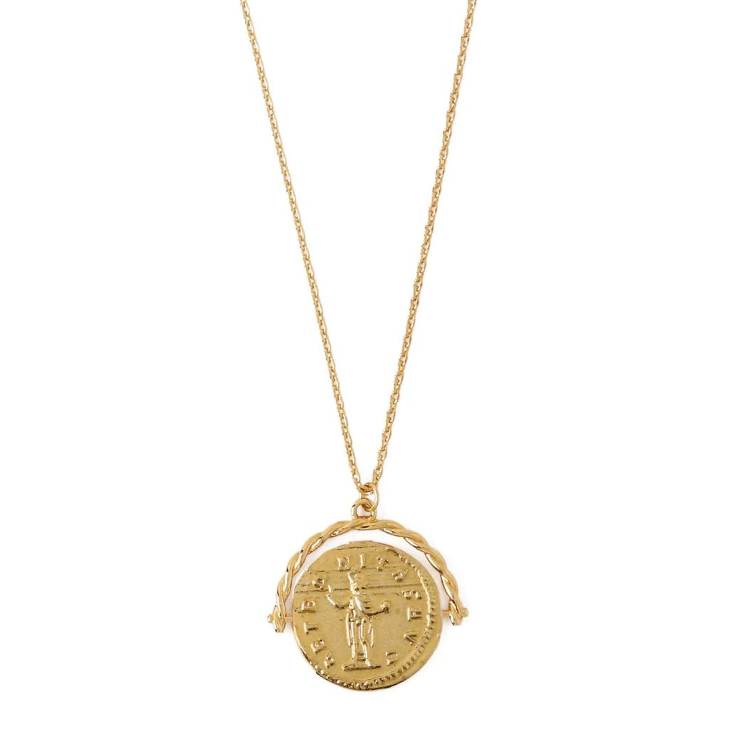 Coin Spinner Necklace - Gold | Orelia London