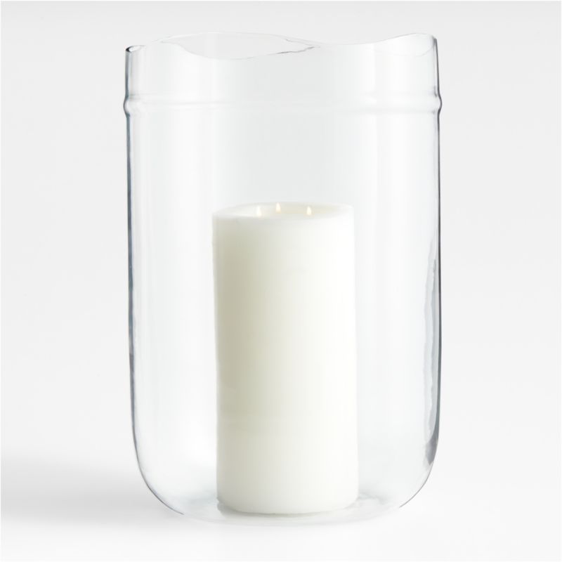 Arden Extra-Large Glass Pillar Candle Holder 20" by Jake Arnold + Reviews | Crate & Barrel | Crate & Barrel