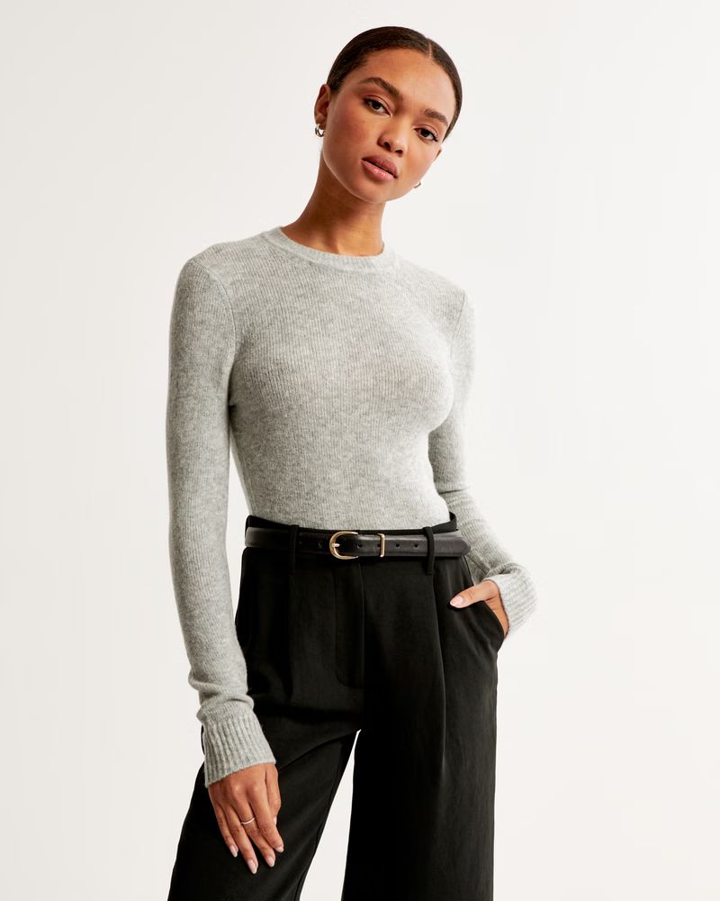 Women's Slim Crew Sweater | Women's Tops | Abercrombie.com | Abercrombie & Fitch (US)