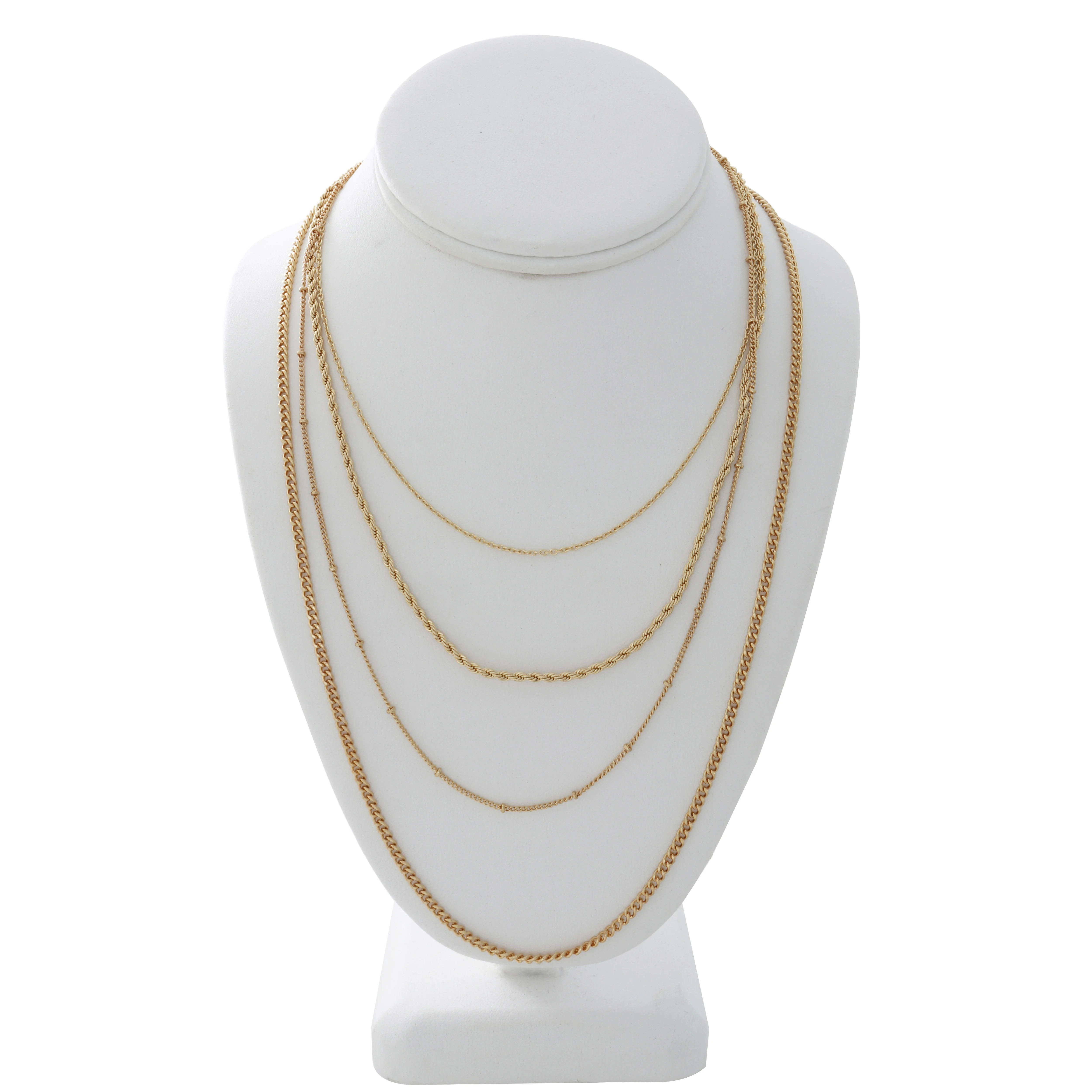 4 Piece Chain Necklace Set | Walmart (US)