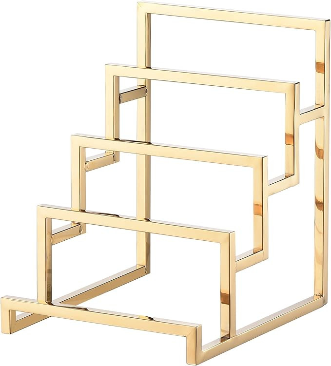 uxcell Clutch Purse Display Stand 4 Layer Wallet Display Rack Metal Clutch Holder Riser for Home ... | Amazon (US)