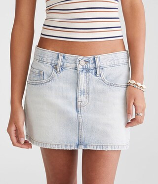 Low-Rise Denim Mini Skirt | Aeropostale