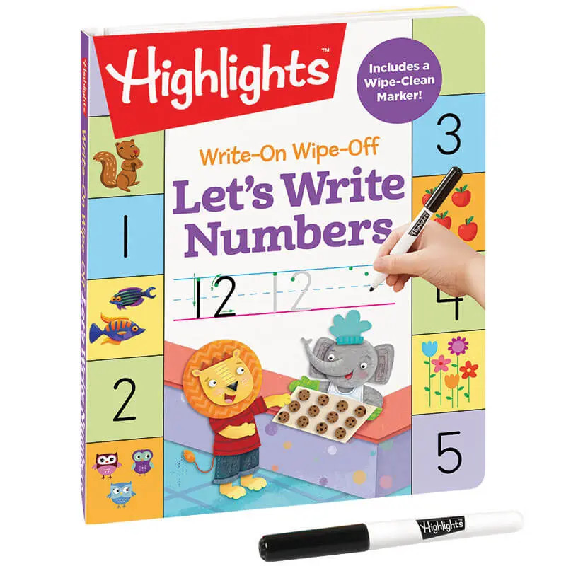 Write-On Wipe-Off Let's Write Numbers | Highlights For Children